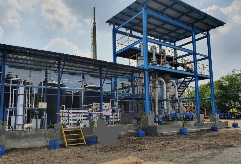 Installed industrial plant structure